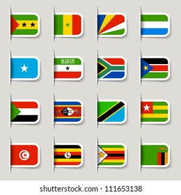 Label - African Flags