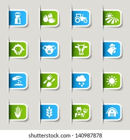 Label - Symbole Landwirtschaft und Landwirtschaft