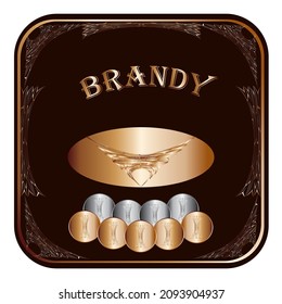 The label for alcoholic or non-alcoholic beverages. Vector illustration