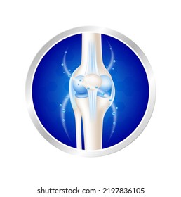 Label Aluminium gesunden Knochen. Vitamin- und Calciummineralien. Logo-Vorlage für die Verwendung im Produktdesign. Konzepte zur Ergänzung medizinischer Lebensmittel. 3D-Realistischer Vektorgrafik EPS10.