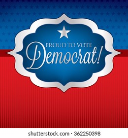 Label American election card in vector format.