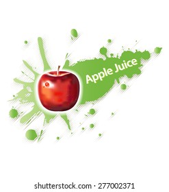 Label for apple juice and drinks for creative product design