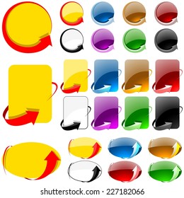 Label With Arrow - Abstract Illustration, Vector