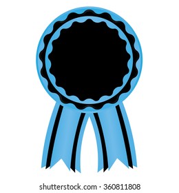 label, award with ribbons. Vector illustration.