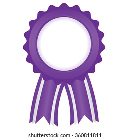 label, award with ribbons. Vector illustration.