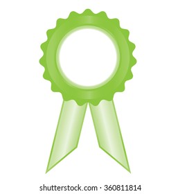 label, award with ribbons. Vector illustration.
