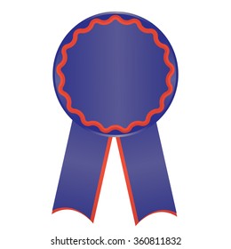 label, award with ribbons. Vector illustration.