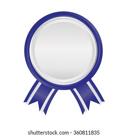 label, award with ribbons. Vector illustration.
