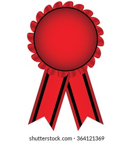 label , award with ribbons. Vector illustration.