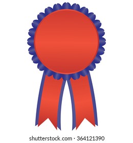 label , award with ribbons. Vector illustration.