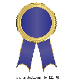 label , award with ribbons. Vector illustration.