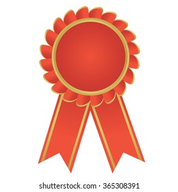 label , award with ribbons. Vector illustration.