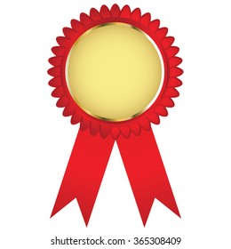 label , award with ribbons. Vector illustration.