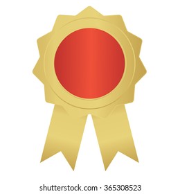 label , award with ribbons. Vector illustration.