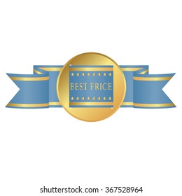 label , award with ribbons. Vector illustration.