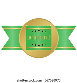 label , award with ribbons. Vector illustration.