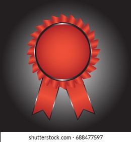 label , award with ribbons. Vector illustration.