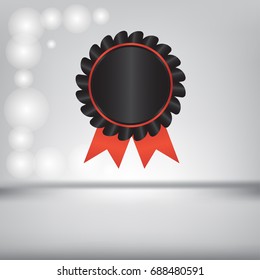 label , award with ribbons. Vector illustration.