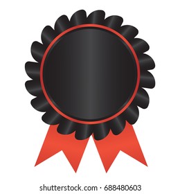 label , award with ribbons. Vector illustration.