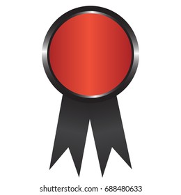 label , award with ribbons. Vector illustration.