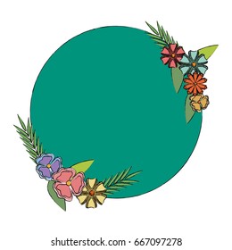 label badge flower decoration empty