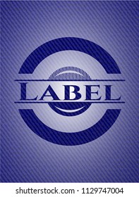 Label badge with jean texture