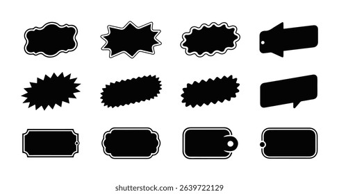 Label and badges shape icon set. Special offer, big sale, discount, best offer price and big sale pricing tag badge and labels design. Template banner shopping badges. vector illustration.