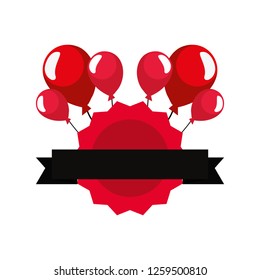 label balloons blank template design