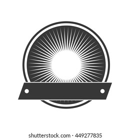 Label and banner concept represented by seal stamp with ribbon icon. isolated and flat illustration 