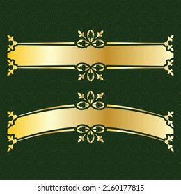 etiqueta marco de banner decoración de fondo oro lujo tesoro de metal real