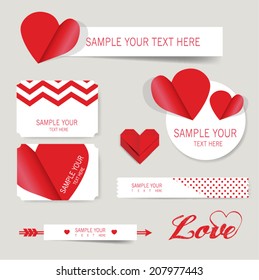 label banner love valentine's day vector