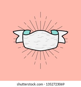 Label banner tag vector