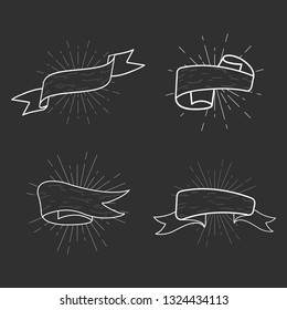 Label banner tags set vector