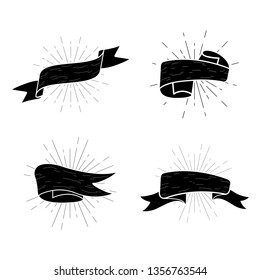 Label banner tags set vector