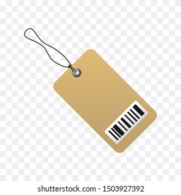 label with barcode isolated design.