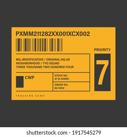 Label with Barcode Vector Graphic Design