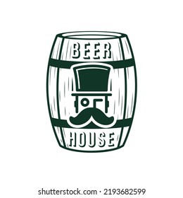 Label Barrel Icon. Vector Concept Illustration For Design. Alcohol Keg Icon