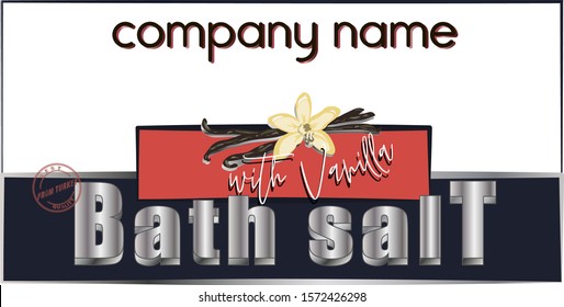 label for bathsalt with transparent background