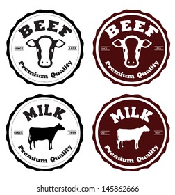 Label beef and milk