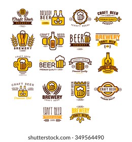 Label of beer badge, logo templates and design elements for beer house, bar, pub, brewing company, brewery, tavern, restaurant