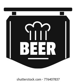 Label of beer icon. Simple illustration of label of beer vector icon for web