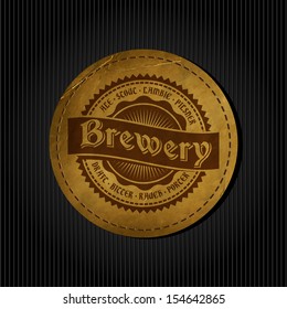 Label Beer Vintage Retro Styled Retro Styled Label Of Brew Excellent As A Template Of Publicity Editable Layered Vector Label Beer Vintage Retro Styled Classical Froth Ritual Real Texture Bar Isolated