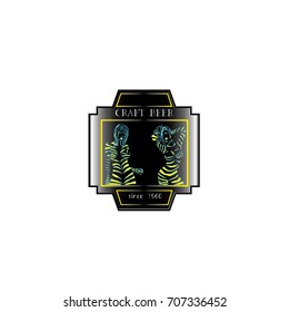 label for beer, whiskey, and other beverages, drink logo