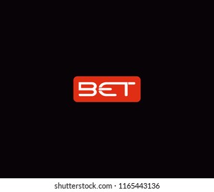 label BET letter logo template