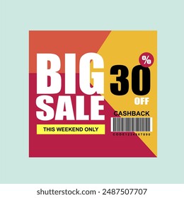 LABEL BIG SALE DISCOUNT 30% FOR SPECIAL DAY PROMOTIONS BUSINESS