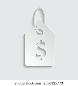 Label  - black vector icon money tag sign
