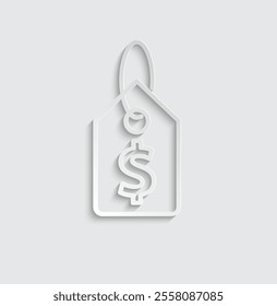 Label  - black vector icon money tag sign