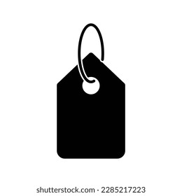 Etiqueta - signo de etiqueta de icono de vector negro