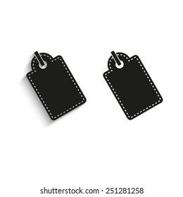 Label - black vector icons