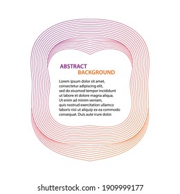 Label blank template. Abstract wavy linear stripes on white background. Modern design editable layout title page for new product newsletters, web banners